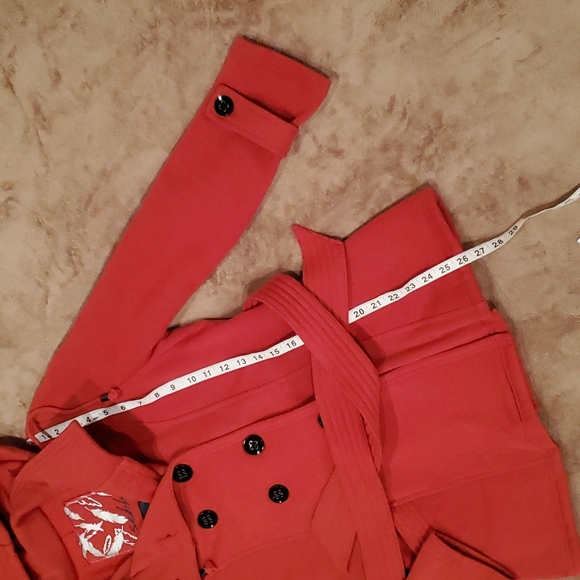 SEBBY women's size SP belted peacoat with hood - Picture 7 of 8